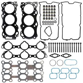 Cylinder Head Gasket Set with Bolts Compatible with Nissan Frontier NV1500 NV2500 NV3500 Pathfinder Xterra Suzuki Equator 4.0L DOHC VQ40DE 2005-2020 Replacement for HS26370PT ES72900 HSHB3042
