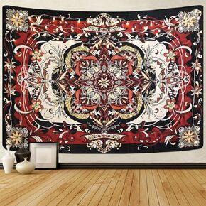 KoovDem Mandala Tapestry - Moth Wall Hanging, UV Resistant, Machine Washable, Lightweight, Psychedelic Bedroom Aesthetic Decor for Bedroom, Living Room, Yoga Room - 79.92x59.84 Inch