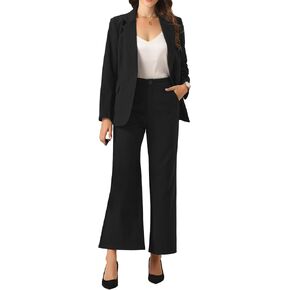 Allegra K Blazer Pant Suits for Women Work Blazer Pants Set Business 2 Piece Outfits