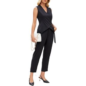 Pants Suits for Women Business Casual Sets Summer Vest and Pants Set 2025 Dressy 2 Piece Outfits