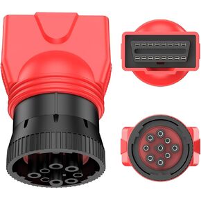 Autel Original OBD Diagnostic Adapter, 9Pin J1939 Male to 16Pin OBD2 OBDII Female Connector, Work for Heavy Duty Trucks and Commercial Vehicles, Compatible with OBD2 Automotive Diagnostic Scanners