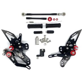 V2.0 Adjustable Rearsets Compatible with Honda CBR650R CB650R CBR650F 2019-2025, Black