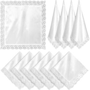 6 PCS 23 '' Lap Curch for Women with Lace Ladies Satin Lace Clankerchief for Covers Chans Curch Office