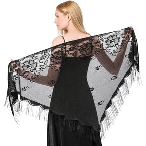 Giantree Shawls and Wraps, Ladies Triangle Lace Shawls and Wraps, Shawl Wraps for Women for Evening Parties Wedding Shawls