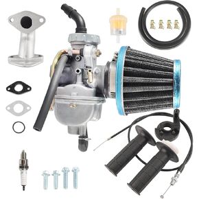 PZ20 Carburetor Upgrade,20mm Carburetor kit For Tao Tao ATV 110cc 110B T125 4 wheelers Quad Coolster 125cc For Kazuma Baja Apollo CRF70 Coolster Coleman 125cc 20mm Carb with Air Filter