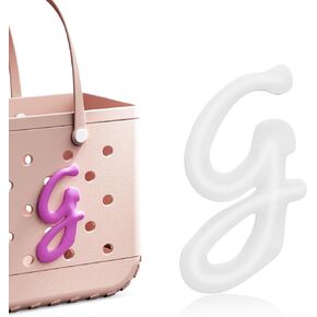 Color-Changing Silicone Letter Accessories Charms for Bogg Bag, Compatible with Bogg Bag Original All Models, Available in violet color, Insert Decorative Letter for Handbag Beach Tote Bag