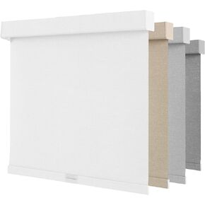 NUTRO CHILL Cordless Window Blinds, Free-Stop Blackout Blinds for Indoor Windwos with Thermal Insulated UV Protection Fabric, Easy to Install(46''x72'', White)