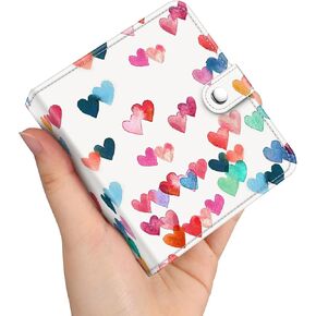 Fintie Small Photo Album Book for 3.5x4.25" Polaroid Films - 52 Pockets Mini Albums Book for Polaoird i-Type/600/SX-70/Fujifilm Instax Wide Instant Camera Pictures, Raining Heart