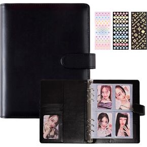 A5 KPOP Photocard Binder مع 240 جيوب ، ألبوم حامل ضوئي مع 30 من الأكمام الضوئية مزدوجة الجوانب ، و 6 حلقة بوث جلود ، كتاب بولارويد منظم لطيف (أبيض) in Kuwait