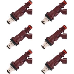 23250-62040 5VZ-FE 3.4L Fuel Injectors,Compatible with/Toyota 3.4 Tacoma Tundra 1999-2004,Compatible with/Toyota 4Runner 1999 2000 2001 2002 |Replace# 23209-62040| |4 Holes| |Set of 6|