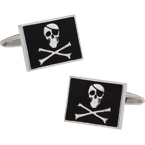 Cuff-Daddy Jolly Rodger Flag Pirate Piracy Skull Cufflinks with Presentation Box