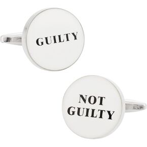 Guilty Not Guilty Cuff Links Judge Lawyer Attorney Legal Cufflinks with Travel Presentation Gift Box