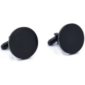 Round Blank Cufflinks for Men, Personalized Silver/Gold/Black Cuff Links for Men Gift, Custom Engraved Wedding Cufflinks for Groom, Initials Cufflinks for Men