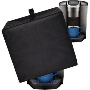 غطاء غبار لآلة القهوة مقاوم للحرارة، مادة نايلون مقاومة للماء لآلة صنع القهوة Keurig K-Duo ذات الخدمة الفردية والإبريق/Keurig K-Elite Pod/Hamilton Beach ثنائية الاتجاه