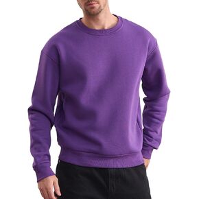 Men's Soft Crewneck Sweatshirt Breathable Crew Neck Pullover Outdoor Athletic Long Sleeve Sweatshirts