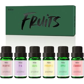زيوت الفاكهة الأساسية ، زيت العطر الممتاز Mitflor للمنزل للمنزل ، شمعة الصابون صنع الروائح ، الجوافة ، الفراولة ، فاكهة العاطفة ، التفاح ، التين ، الأناناس ، 6x10ml