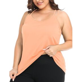 Foreyond Women's Plus Size Tarkout Tank Tops Racerback Loose Fit Sport Athletic Tops Yoga Running Summer Tirts