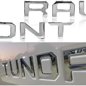 Tailgate Insert Letters Compatible with 2022 2023 2024 Version 3D Raised Emblem Decals with Strong Adhesive (Silver)