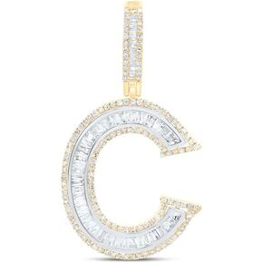 المجوهرات بواسطة Lux 10K Gold Gold Diamond Mens Pendant