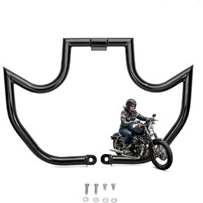 Wsays Front Crash Bar Highway Engine Guard Compatible with Harley Sportster XL 883 1200 2004-2022 Gloss Black, Non-Split Style