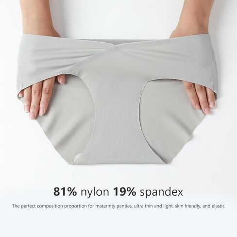 Angelhood Maternity Underwear Seamless, Pregnancy Panties Postpartum Maternity Underwear Under Bump Pack of 6, 5, 3 in Saudi Arabia