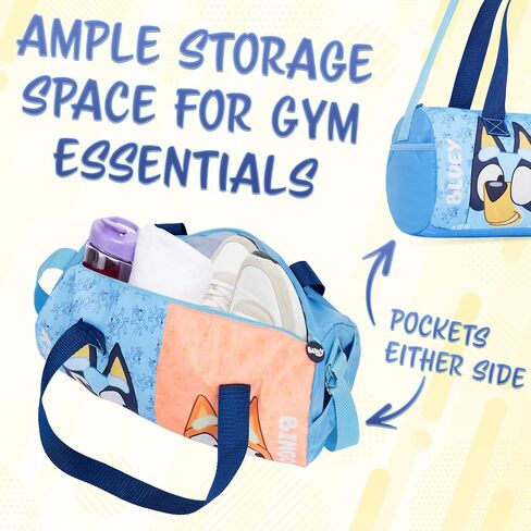 حقيبة Bluey Gym for Kids Duffle Bag Cute Travel Holdall Bag Weeken for Sports Gym Class Dance With Gopicets Travel Essentials (Bluey Bingo) in Kuwait
