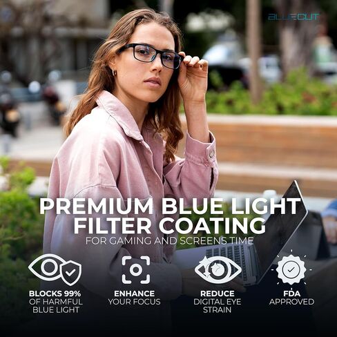 Blue Light Blocking Glasses for Men/Women Anti-Fatigue Computer Monitor Gaming Glasses Video Gamer Glasses in Saudi Arabia