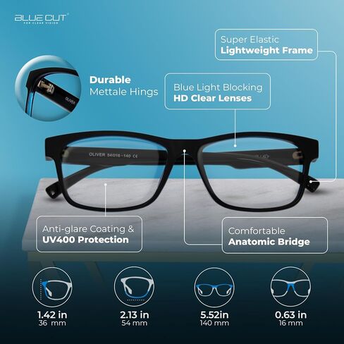 Blue Light Blocking Glasses for Men/Women Anti-Fatigue Computer Monitor Gaming Glasses Video Gamer Glasses in Saudi Arabia