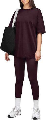 Two Piece Sets for Women Summer Loungewear Cute Outfits Plus Size T-shirts & Yoga Workout Leggings Pants Black 2 Piece Sets in Saudi Arabia