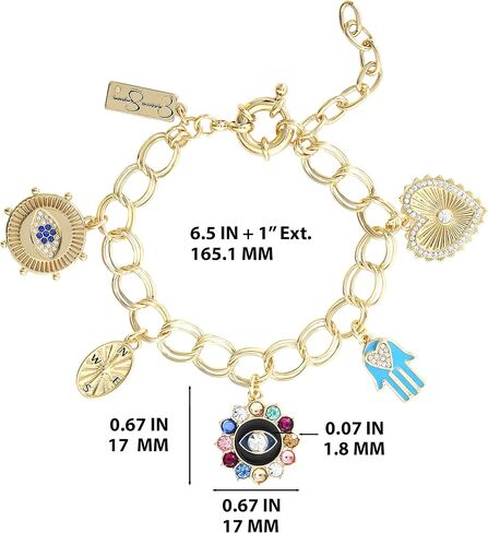 Jessica Simpson Womens Evil Eye Bracelet - Gold-Tone Evil Eye Bracelets for Women in Saudi Arabia