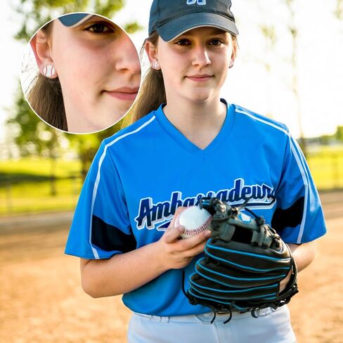 Quelay 24 Set Graduation Baseball Softball Stud arring for Women Sport arring with Card for Mom Fan Jewelry Gift in Kuwait