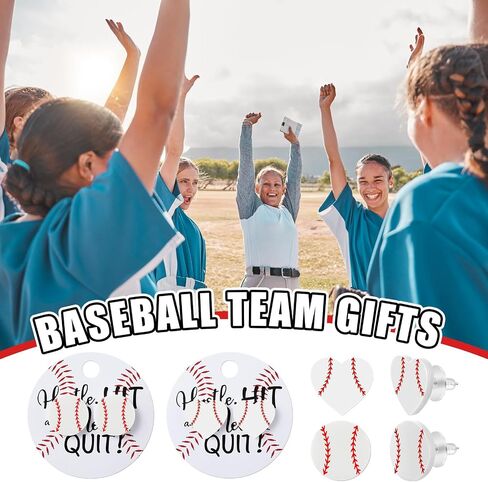 Quelay 24 Set Graduation Baseball Softball Stud arring for Women Sport arring with Card for Mom Fan Jewelry Gift in Kuwait