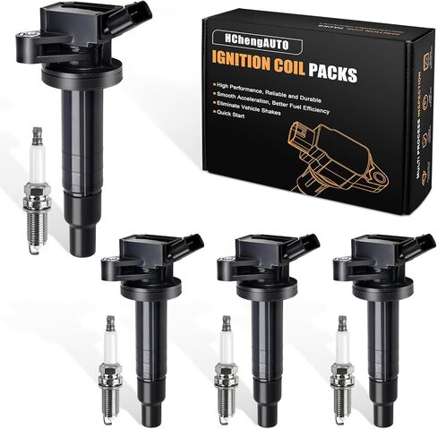 4pcs ملفات الإشعال ومقاطع الإشعال متوافقة مع Hyundai Sonata Santa Fe Sport Kia Optima Sorento Sportage 2015 2016 2017 2018 Coil Pack 2.4 L4 استبدال# GN10730 IC871 UF764 in Kuwait
