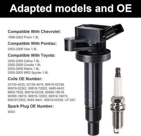 4pcs ملفات الإشعال ومقاطع الإشعال متوافقة مع Hyundai Sonata Santa Fe Sport Kia Optima Sorento Sportage 2015 2016 2017 2018 Coil Pack 2.4 L4 استبدال# GN10730 IC871 UF764 in Kuwait