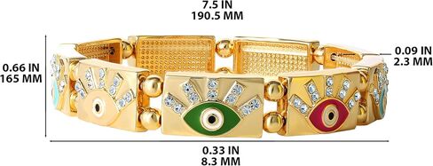Jessica Simpson Womens Evil Eye Bracelet - Gold-Tone Evil Eye Bracelets for Women in Saudi Arabia