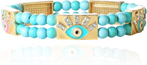 Jessica Simpson Womens Evil Eye Bracelet - Gold-Tone Evil Eye Bracelets for Women in Saudi Arabia