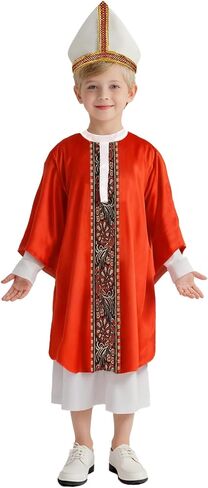 زي Vzqi Pope for Kids Bishop Own Boys Halloween Cosplay Pope Hat in Kuwait
