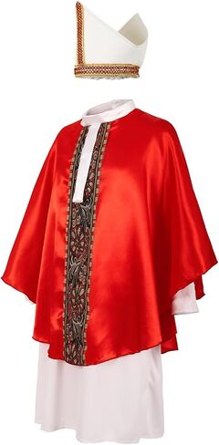 زي Vzqi Pope for Kids Bishop Own Boys Halloween Cosplay Pope Hat in Kuwait