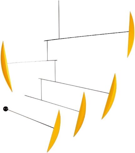 Tango Black Hanging Mobile - 40 Inches - Steel and Plastic - Handmade in Denmark by Flensted in Saudi Arabia