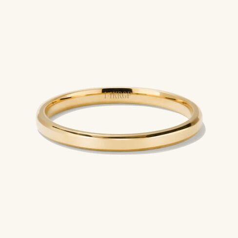3pcs 14K Gold Plated Rings for Women Dainty Gold Stacking Band Thin Gold Thumb Pinky Finger Ring Non Tarnish Comfort Fit Size 5 to 10 | 2mm 4mm 6mm | Gold and Silver in Kuwait