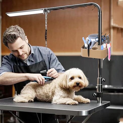 TopLove Portable Pet Grooming Tool, Dog Grooming Arm Accessories, Pet Hairdressing Scissors Clips Brushes Organizer for Pet Shop in Saudi Arabia