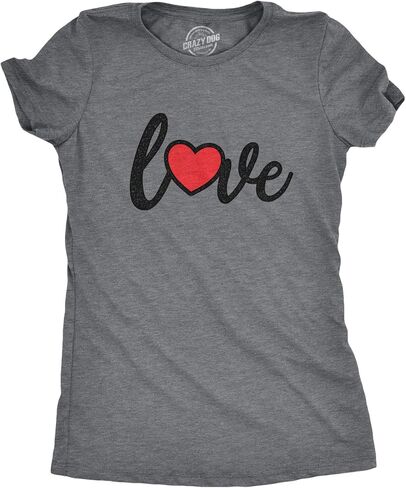 Womens Valentines Shirts Cute Heart T Shirts Funny Valentines Day Tees for Ladies in Saudi Arabia