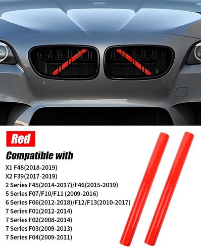 Grill Inserts Trims for BMW 1 2 3 4 5 6 7 Series, Compatible with BMW V Brace Wrap Covers Grill Stripes Grille Inserts Stripes Wrap (Blue, F20 F30) in Kuwait