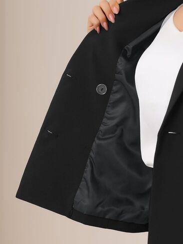Allegra K 2 Piece Suit Skirt Business Set for Women's Long Sleeve Work Outfits Blazer Jacket Pencil Skirts Set in Saudi Arabia