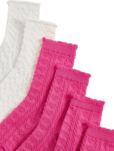 OYOANGLE Women's 3 Pairs Cable Knit Casual Crew Socks Stretchy Solid Simple Socks in Kuwait