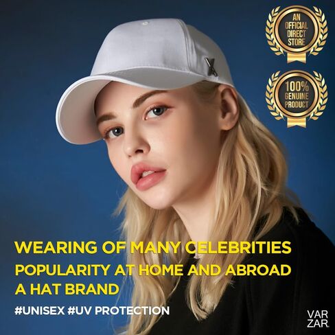 Varzar 【شعار مسمار المتجر الرسمي فوق قبعة الكرة / 4Colors للجنسين على الوجه الصغير تأثير قبعة حماية الأشعة فوق البنفسجية. in Kuwait