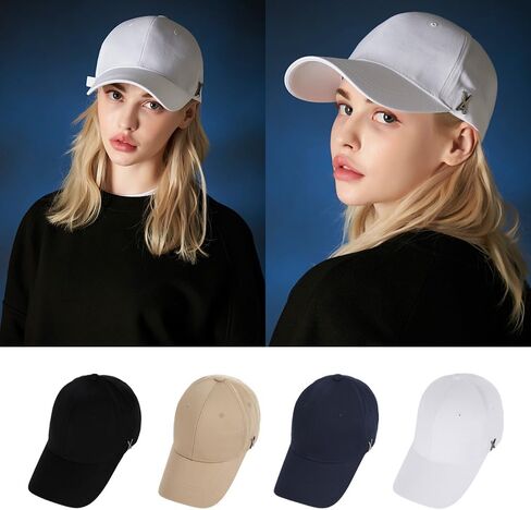 Varzar 【شعار مسمار المتجر الرسمي فوق قبعة الكرة / 4Colors للجنسين على الوجه الصغير تأثير قبعة حماية الأشعة فوق البنفسجية. in Kuwait