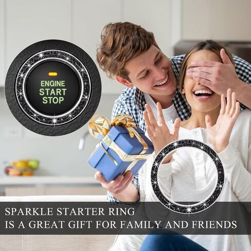 محرك Car Bling Start Ring Musion ، ملصق غطاء زر بدء التشغيل التلقائي للدفع التلقائي ، حلقة مفتاح الإشعال الزخرفية لمعظم السيارات ، إكسسوارات السيارات (الوردي ، جهاز كمبيوتر واحد) in Saudi Arabia