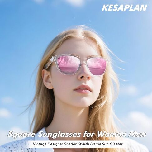 KesaPlan Classic Polarized Sunglasses Womens Mens, Trendy Retro Womens Sunglasses Men Driving Sun Glasses UV Protection in Saudi Arabia