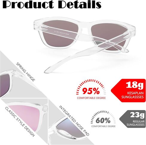 KesaPlan Classic Polarized Sunglasses Womens Mens, Trendy Retro Womens Sunglasses Men Driving Sun Glasses UV Protection in Saudi Arabia